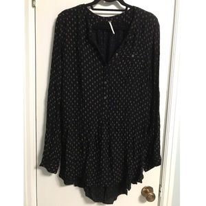 Free People cotton tunic blouse.